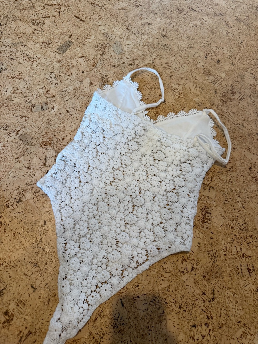 H&M White Floral Crochet Lace Slip - Picture 6 of 7